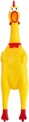 Screaming Chicken Squeaky Rubber Toy,12 Inch Dog Toy Gag Gifts Prank