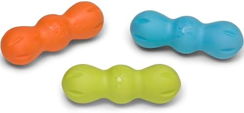 WEST PAW Zogoflex Rumpus Dog Chew Toy – Floatable Toy for Dogs, Aggressive Chewers – Puppy Chewing Toys for Catch, Fetch – Recyclable, Dishwasher-Safe, Medium 6.25", Tangerine