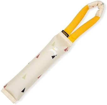 OllyDog Tugger | Dog Tug Toy for Tug of War & Training | Durable Bite Pillow | Eco-Friendly Recycled | Handle | Medium Large Dogs (Terrazzo)