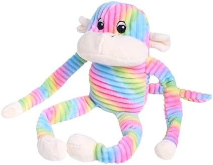 ZippyPaws Crinkle Monkey for Medium-Extra Large Dogs - Large, Rainbow
