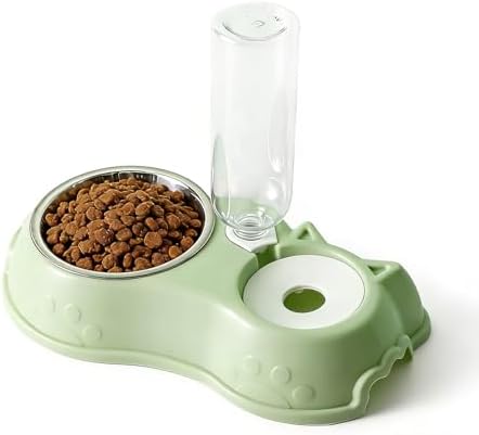 Cat Bowls Food and Water Bowl Set with Automatic Water Dispenser