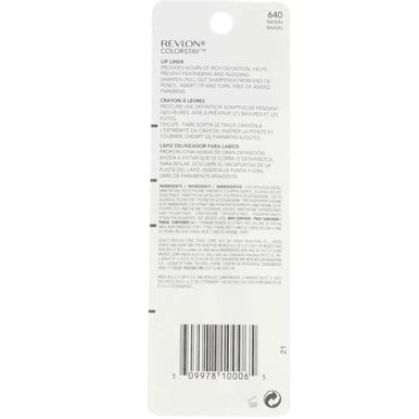 REVLON ColorStay Lipliner with SoftFlex, Raisin 640, 0.01 Ounce (Pack of 2)