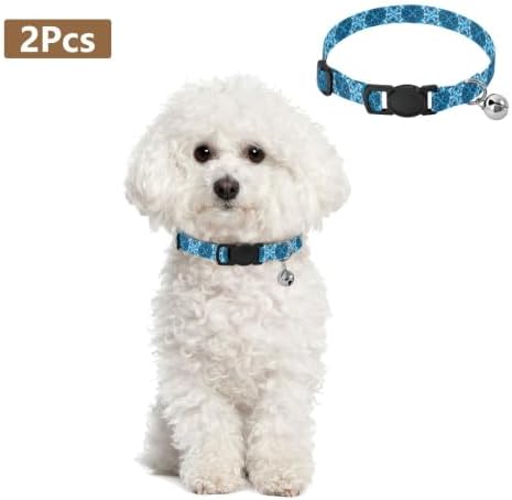 Abstract Shapes Shades Cat Collars with Bell 2 Pack Cat Collar Adjustable 10.6 to 17.1 Inches