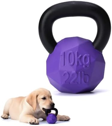MECOOL Indestructible Dog Toy for Aggressive Chewers - Heavy Duty Chew Ring with Durable Nylon and Treat Dispenser Rubber Base, Interactive Food Puzzle Dog Chew Toy,Medium Purple for Puppy