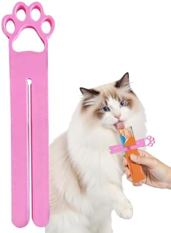 Cat Food Squeezer – 3D Printed Treat Dispenser | 3D-Printed Kitten Strip Cat Food Squeezer for Wet Treats, Ideal for Training and Feeding, Pet Trainers Animal Lovers Apartment Home Office Shelters