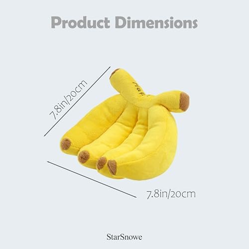 ×Plush Yellow Banana Dog Chew Toy,Squeaky Interactive Stuffed Toy