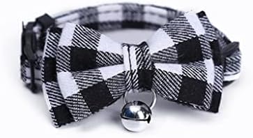 Colorful Plaid Grid Collars Cotton Striped Bowknot Bow Tie Puppy Small Dog Party Bandana Collar