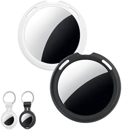 Tracker Tags 2 Pack[Apple MFi Certified]Works with Apple Find My (iOS Only) | Air Bluetooth Smart Tag Item Locator Key Finder Waterproof Worldwide Tracking Devices for Luggage Wallets Pets Kids Dogs Bags