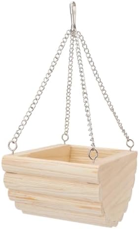 Hypeety Wooden Hamster Swing Toy for Dwarf Hamster Gerbil Rat Mouse Mice Small Animla Cage Perch Stand Toy