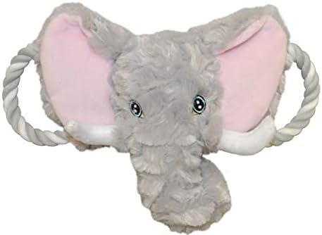 Jolly Pets Tug-A-Mal Elephant Squeaky Tug Dog Toy, Medium