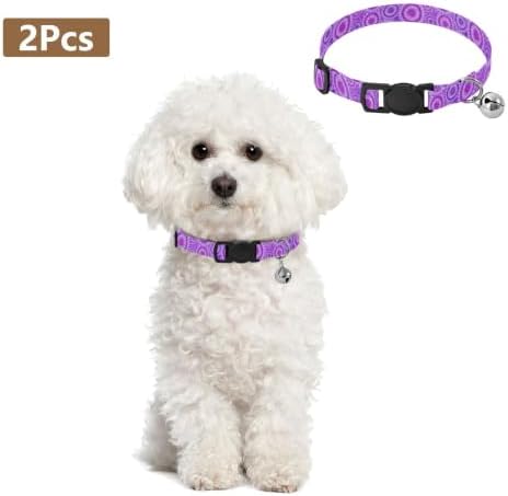 Circular Mandala Adjustable Buckle Dog Collar 2 Pack Collars for Puppies