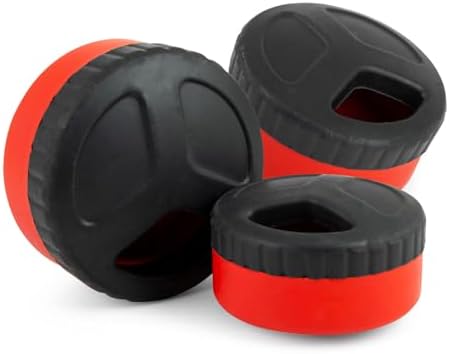 Jeffers Pet Natural Rubber Dog Chew Toy – Red Hocky Disc, Medium – Treat Dispensing, Vanilla Scent, Durable, Non-Toxic, Dishwasher Safe, Interactive Fetch & Tug Toy - Perfect for Training