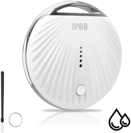 Air Tracker Tag, Smart Tag Bluetooth Tracker Works with Apple Find My (iOS Only), IP68 Waterproof, Replaceable Battery, Key Finder and Item Locator for Keys, Bags, Luggage, Wallet, etc
