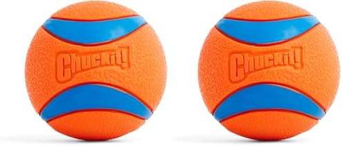 Chuckit! Ultra Ball Dog Toy - for Dogs 100+ lbs - Made from Durable Rubber - Super Bouncy - Floats in Water - 3.5-inch Diameter - Size XL (Pack of 2)