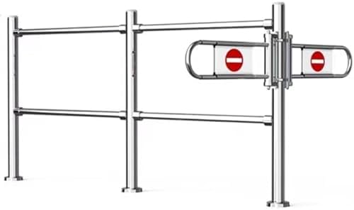 Heavy Metal Swing Safety Gate - Spring-Loaded One-Way Entrance Door, Auto Closing, Durable Security Barrier for Kids & Pets, Easy Install, Indoor/Outdoor Use