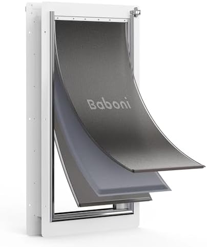 Baboni Dog Door for Door,Metal Frame,X-Large
