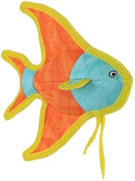 Tuffy® - DuraForce® : 2 Pack Angel Fish Dog Toy: Ultra Durable Plush Toy with Multiple Layers & Reinforced Seams, Washable and Floats, DuraForce® Construction