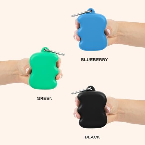 Springer Springland Dog Treat Pouch for Effort-Free Squeeze Dispensing - Easy-Fill, Food-Grade Silicone Treat Pouches for Pet Training - Includes Carabiner-Black
