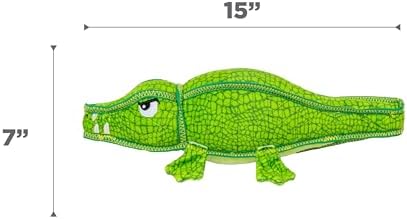 Outward Hound Xtreme Seamz Alligator Squeaky Dog Toy - Reinforced Dense Stuffing Plush Toy