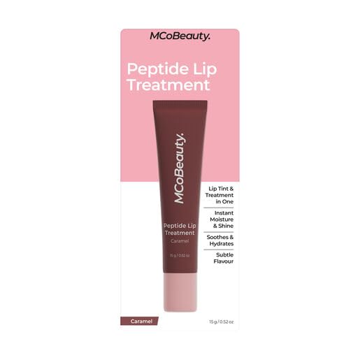 MCoBeauty - Peptide Treatment - High Gloss Lip Plumper with Peptides and Shea Butter - Nude Brown Shade - Plumps and Smooths - Softens Appearance of Dry Lips - Lip Glosses, Stocking Stuffers