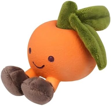 Dog Squeaky Toys Safe Latex Rubber Dog Chew Molar Toy Interactive Toy for Puppy Small Medium Dogs (Citrus)