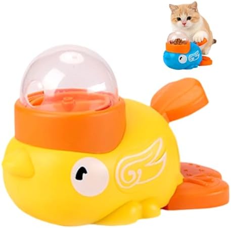 Dog Interactive Treat Dispenser Toy, 2026 New 2-in-1 Interactive Dogs Toys Food Puzzle Slow Feeder, Safe Dog Food Slow Treat Feeding Dispenser for Small & Large Cats Dogs (Yellow)