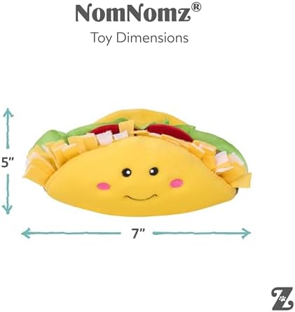 ZippyPaws NomNomz Dog Squeaky Toys to Keep Them Busy, Pet Products - Taco