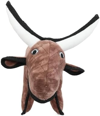 TUFFY® : 2 Pack Medium Bull Dog Toy: Ultra Durable Plush Toy with Multiple Layers & Reinforced Seams, Washable and Floats, Original Construction