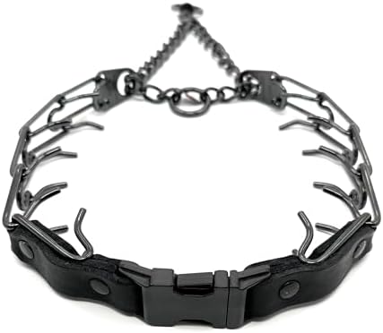 Herm Sprenger Prong Collar for Dogs Training – Quick Release Buckle & Swivel Ring for Easy Use – Made of Durable Steel Chrome Plated in Germany– 3.2mm Prongs for Large Dogs with 20-26" Neck