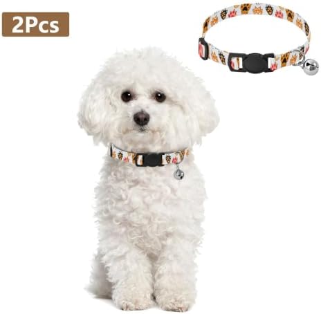 Cute Cat Paws Easy to Wear Dog Collar 2 Pack Comfortable Cat Collar