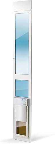 Power Pet WiFi Automatic Sliding Glass Patio Pet Door by High Tech Pet - Pet Operated Dog Door for Cars and Dogs up to 30 lbs. Heavy-Duty Aluminum Frame (92 3/4-96"), Safe, Air Tight, Easy Install