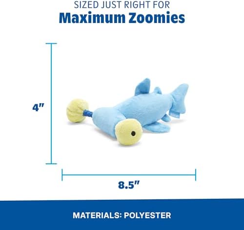 BarkBox Hammerin' Hank the Shark Dog Toy - Toy for Small to Medium Dogs
