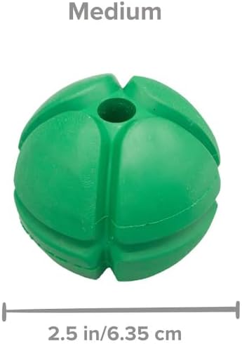 PetKORE: FloTex Ball - Medium - 2.5", Green, Dog Toy, Proprietary Rubber, Patented Open Airflow Grooves, Bounce-Fetch-Chew, Pet Indoor-Outdoor Play