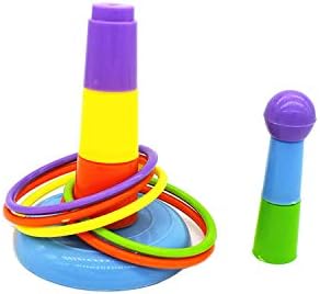 Hypeety 3 Pack Bird Intelligence Toys Stacking Training Rings Mini Shopping Cart Skateboard Stand Perch for Parrot Parakeet Cockatiel Conure Budgie Cockatoo (B)