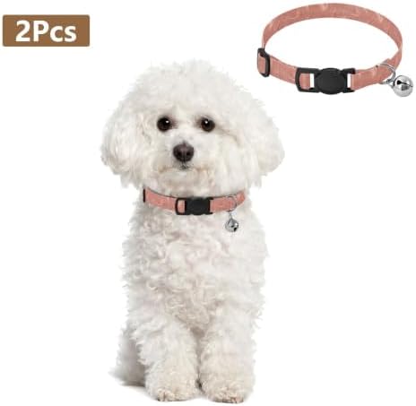 Rose Gold Gradients Comfortable Cat Collar, 2 Pack Cat Collar Breakaway with Bell