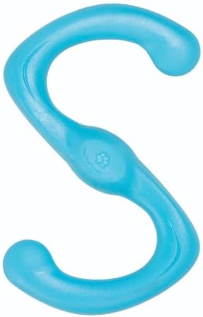 WEST PAW Zogoflex Bumi Dog Tug Toy – S-Shaped, Lightweight Chew Toys for Fetch, Play, Pet Exercise – Tug of War Soft Flinging Squishy Chewy Toy for Dogs – Guaranteed, Latex-Free, Small 8", Aqua Blue