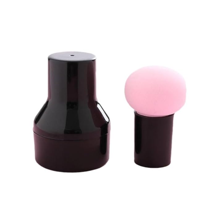 Foundation Sponge Powder Puff Mushroom Head 3PCS Makeup Sponges with Handles Cases Cosmetic Facial Face