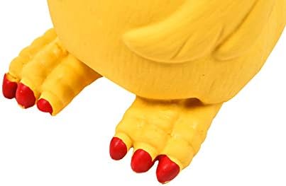 Tamu style Rubber Chicken Dog Toy, 11-Inch Yellow Screaming Squeaky Toy