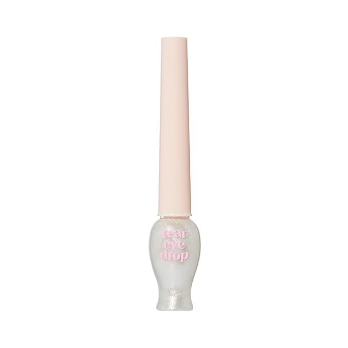ETUDE Tear Drop Eyeliner, Crystal & Opal Glitter, Smudge-Proof Sparkle, Long-Lasting Formula, All Skin Tone Friendly, Korean Makeup, Beauty, White Tear (0.271 Fl Oz)