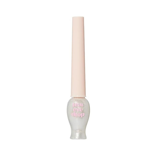 ETUDE Tear Drop Eyeliner, Crystal & Opal Glitter, Smudge-Proof Sparkle, Long-Lasting Formula, All Skin Tone Friendly, Korean Makeup, Beauty, White Tear (0.271 Fl Oz)