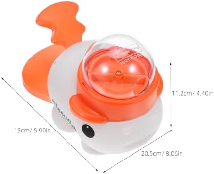 Interactive Dog Treat Dispenser Whale Shaped with Press and Rotate Design, Abs Material Slow Feeder for Training and Home Use, Puzzle Snack Feeder for Healthy Eating Puppies