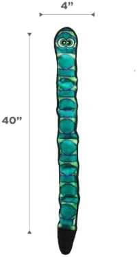 Outward Hound Durablez Tough Chew Plush Squeaky Dog Toy, Snake, 40"