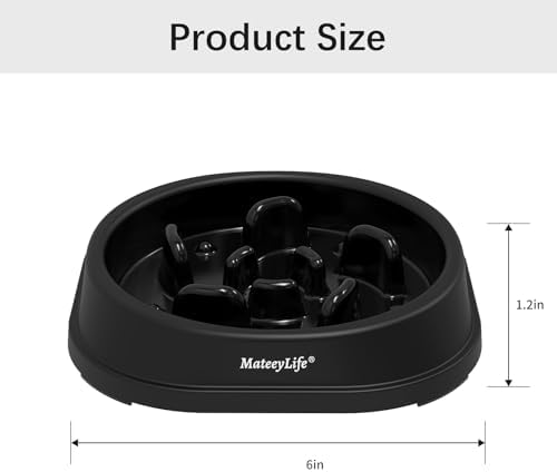 MateeyLife 1-Pack Slow Feeder Dog Bowls, 1 Cup, Dog Puzzle Feeder Bowl