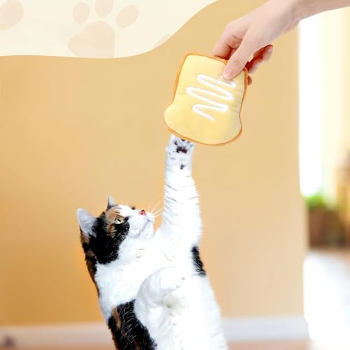 Distaratie Cat Toys 6PCS Bread Catnip Toys Chew Bite Resistant Toys
