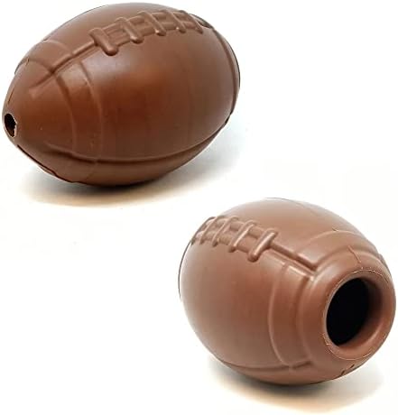 SodaPup MuttsKickButt Football – Durable Dog Treat Dispenser & Chew Toy Made in USA from Non-Toxic, Pet Safe, Food Safe Natural Rubber for Mental Stimulation, Problem Chewing, Calming Nerves & More