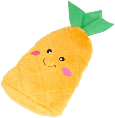 ZippyPaws NomNomz Dog Squeaky Toys to Keep Them Busy - Pineapple