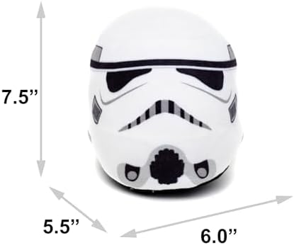 Star Wars Dog Toy, Stormtrooper Helmet White Pet Toy, Plush, 5.5" x 6"