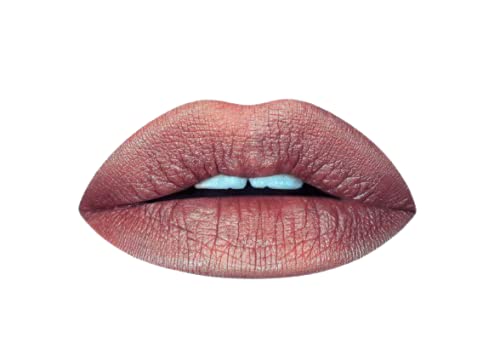 Aromi Peachy Tan Metallic Liquid Lipstick | Sepia Bronze Lip Color with Shimmery Finish, Vegan, Cruelty-free, Long-Lasting, Handmade (Peachy Tan)