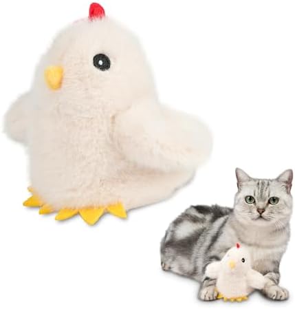 Best Pet Supplies Catify Interactive Flapping Cat Toy - Chick, Beige