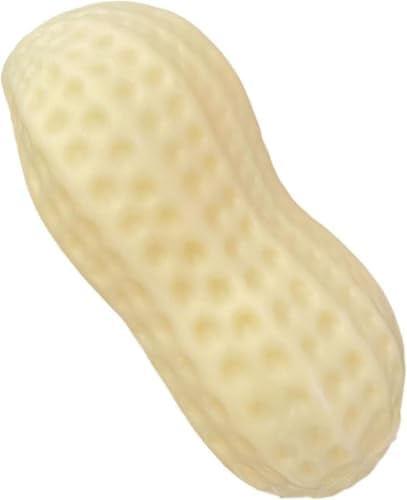 Dog Chew Toys, Interactive Peanut Shape Dental Care Squeaky Toy for Aggressive Chewers